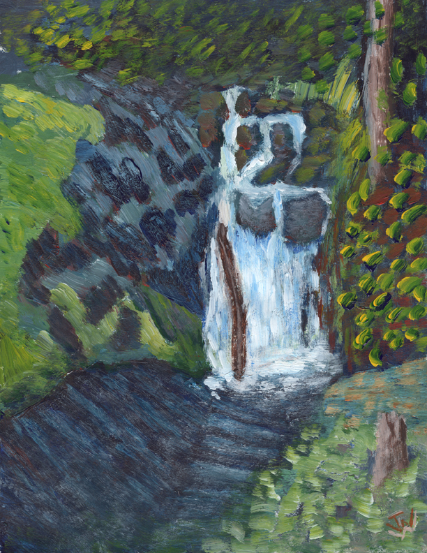 Acrylic on Cardstock 8.5 x 11in For Sale